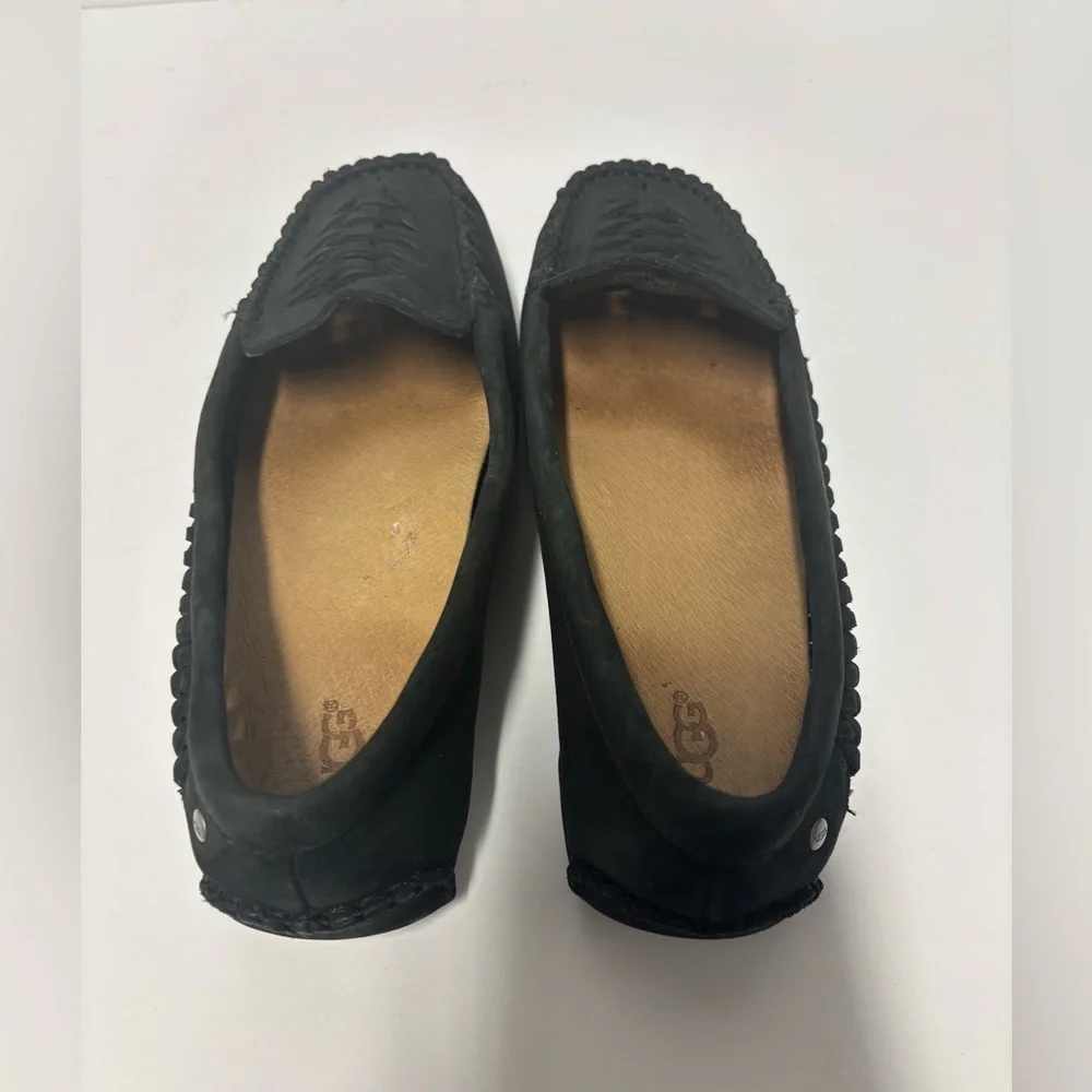 UGG Clary Black Suede Slip On Loafers Women’s Size 6